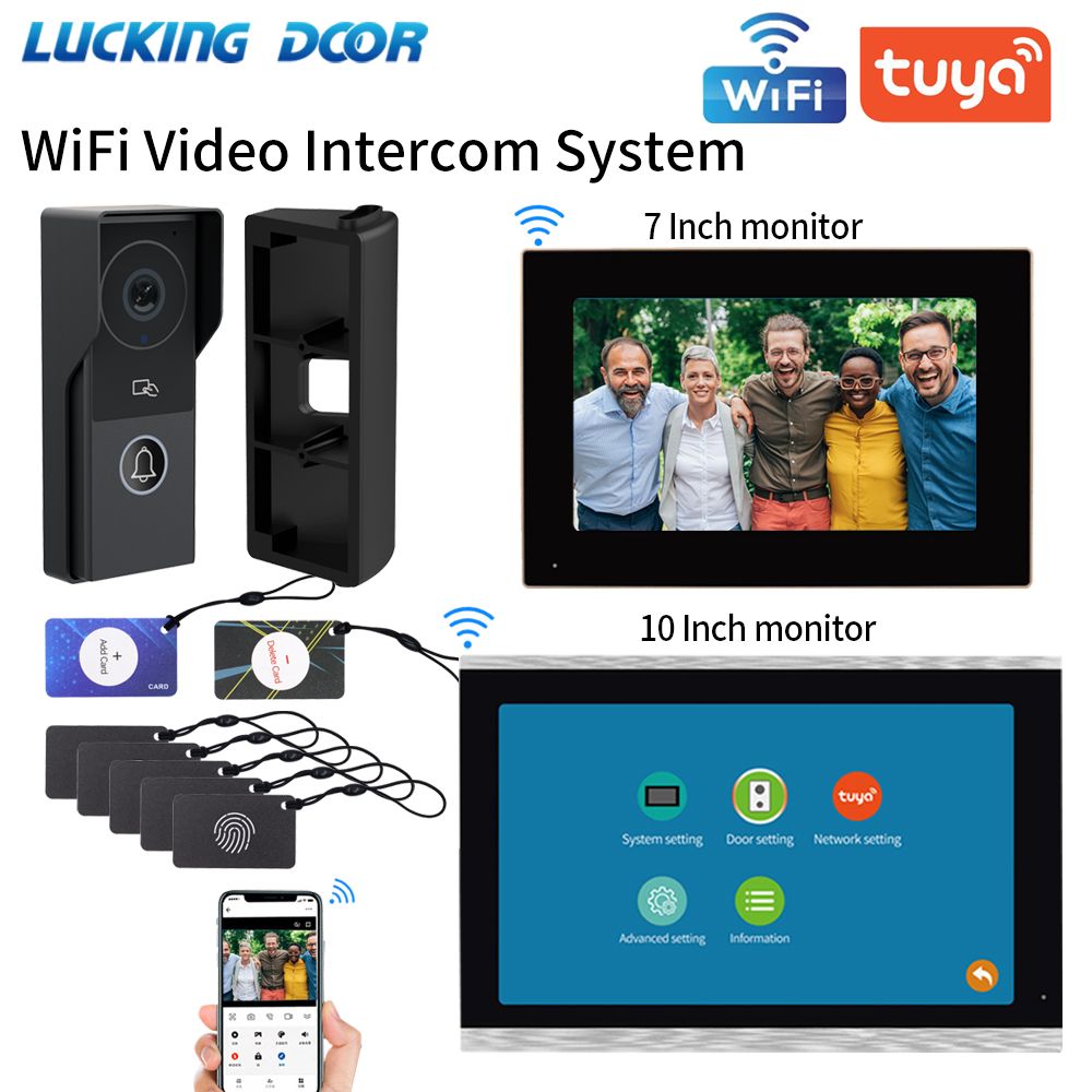 Smart Doorbell Wired - 7/10 Polegada vídeo porteiro 1080p campainha