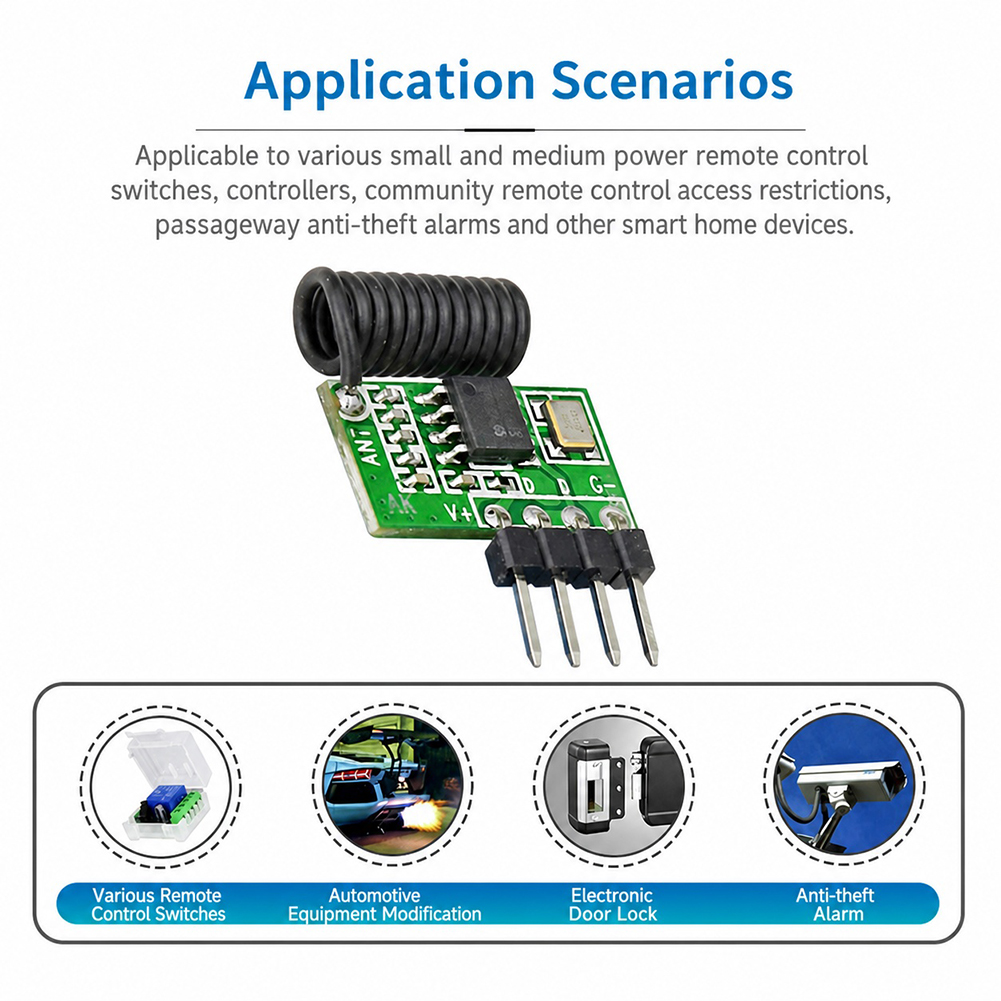 Módulo Receptor RF Superheteró - 433Mhz Receiver Module avaliação e preço